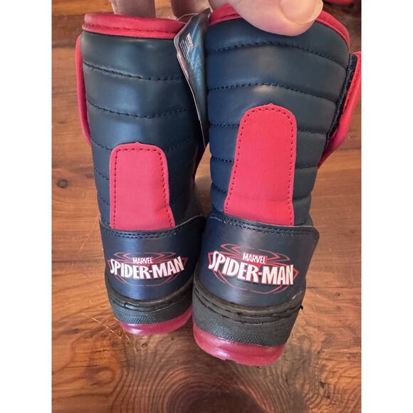 MARVEL SPIDER-MAN Winter Boots Little Kids Size 8 K, Multi Color Light Up NEW - Picture 7 of 14